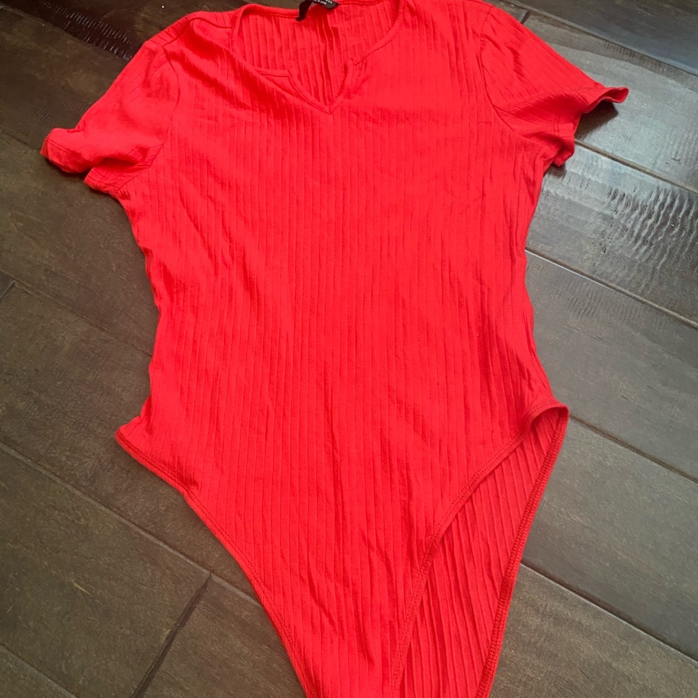 Shein red bodysuit